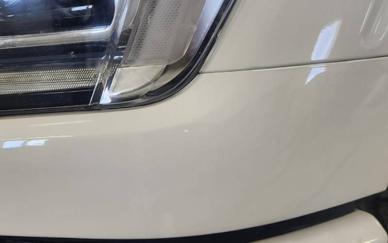 damaged front bumper after repair