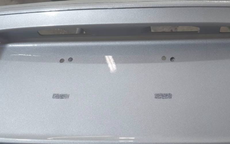 damaged trunk after repair